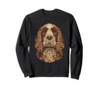 Cocker Spaniel Otoño Hojas Arte Animal Otoño Estética Perro Sudadera