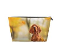 Cocker Spaniel Otoño Parque Perros Spaniel Marrón, Bolsa de artículos de tocador Bolsa de Maquillaje Bolsa de cosméticos Bolsa de artículos de tocador de Viaje portátil