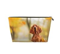 Cocker Spaniel Otoño Parque Perros Spaniel Marrón, Bolsa de Maquillaje Bolsa de cosméticos Bolsa de artículos de tocador de Viaje portátil Bolsa de artículos de tocador