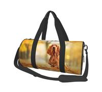 Cocker Spaniel Otoño Parque Perros Spaniel Marrón, Bolsa de Viaje de Gran Capacidad, Bolso Redondo, Bolsa de Viaje Deportiva, Bolsa de Mano, Bolsa de Fitness