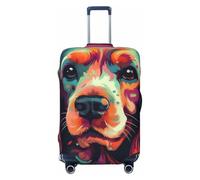 Cocker Spaniel Puppy en funda elástica para equipaje de viaje, protector de maleta, funda de equipaje impresa antiarañazos, Black, S