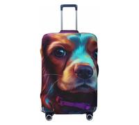 Cocker Spaniel Puppy Funda elástica para equipaje de viaje, protector de maleta, funda de equipaje con impresión antiarañazos, Black, L