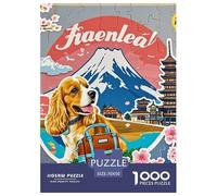 Cocker Spaniel Puzzle 1000 Piezas, Perro de Mascota Lindo, Diversión Rompecabezas De Bricolaje, Juego Familiar, Colección De Arte, para Adultos Y Niños A Partir De 12 Años 70x50cm/1000pcs