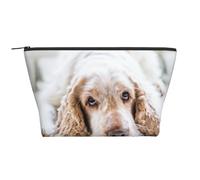 Cocker Spaniel Spaniel Marrón Perros Tristes Perros Mascotas, Bolsa de artículos de tocador Bolsa de Maquillaje Bolsa de cosméticos Bolsa de artículos de tocador de Viaje portátil