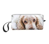 Cocker Spaniel Spaniel Marrón Perros Tristes Perros Mascotas, Bolsa de Maquillaje Bolsa de cosméticos Bolsa de artículos de tocador de Viaje portátil Bolsa de Maquillaje