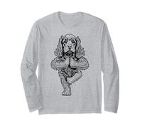 Cocker Spaniel Yoga Perro Amante Cachorro Divertido Asana Tree Pose Manga Larga
