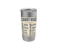 Cockney Rules Londres Rhyming Slang Vaso térmico de acero inoxidable de doble pared