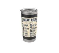 Cockney Rules Londres Rhyming Slang Vaso térmico de acero inoxidable de doble pared