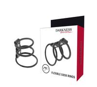 Darkness Bondage DARKNESS SET DE 3 ANILLAS PENE FLEXIBLE 30 g
