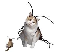 Cockroach Cat Clothing,Funny Cat Cockroach Clothes,Cat Clothing DIY Kit with Wings and Antenna,Cosplay Halloween Party Decoration (Color x 1)