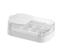 Cocktail Ice Mold Tray, Stackable Freezer Ice Maker, Easy Release Lid Design, Large Capacity Whiskey Tray, Reusable Mold, for Coffee Juice Milk Tea Drinks Home Bar Kitchen Use