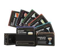 Cocktail Recipes Flash Cards, 100 Drink Mixing Guides, Illustrated Ingredient Quick Reference, Durable Pocket-Sized Set, Ideal for Home Bars, Bartender Training, Parties, and Gift Giving