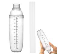 Cocktail Shaker - Thickened Coffee Shake Mixer Including Lemon Hammer - Upgrade Cocktail Shakers with Measurements, Clear Drink Shaker Drink Mixer for Bar Coffee