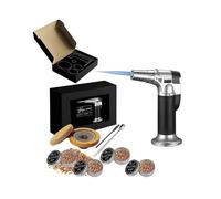 Cocktail Smoker Kit with Torch and Wood Chips for Whiskey and Bourbon,Aged Cocktail Smoker with 4 Flavored Smoking Wood Chips (No Butane)