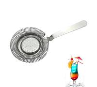 Cocktail Strainer, Colador de Cóctel, Colador para Bar de Acero Inoxidable, Colador para Coctelería, Con Muelle Espiral Extraíble, Filtros para Cócteles, Para Bar Restaurante Casa (Plata)
