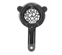 Cocktail Strainer Stainless Steel Premium Bartending Ice Strainer Fine Filtering for Bar Kitchen Professional Bartender Glossy Surface Elegant Design (Negro chapado)