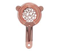 Cocktail Strainer Stainless Steel Premium Bartending Ice Strainer Fine Filtering for Bar Kitchen Professional Bartender Glossy Surface Elegant Design (Oro rosa)