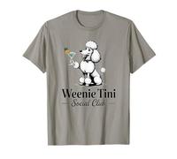 Cocktails & Poodles Social Club Poodle Design para Mujer Camiseta