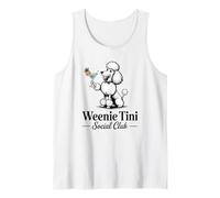 Cocktails & Poodles Social Club Poodle Design para Mujer Camiseta sin Mangas