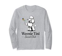 Cocktails & Poodles Social Club Poodle Design para Mujer Manga Larga