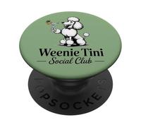 Cocktails & Poodles Social Club Poodle Design para Mujer PopSockets PopGrip Adhesivo