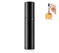 Coco Berming Atomizador Perfume Recargable, Mini Pulverizador Portátil 5ml sin Fugas, Frasco Perfume para Viaje, Botella Spray Colonia Rellenable (Negro x 1)