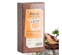 Coco Coir Brick, Compressed Fiber Substrate, Natural Reptile Tank Bedding, 7.87x3.94x1.97 Inches Organic Landscaping Mulch for Geckos, Tortoises and Amphibian Habitats