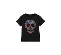 Coco Day of The Dead Skull with Rivera Family Unisex Kids T Shirt Camiseta, Negro, 9-10 años para Niños