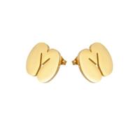 Coco De Mer Seychelles - Pendientes de tuerca de acero inoxidable de coco para mujer
