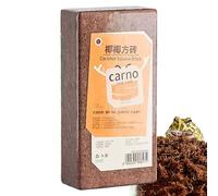 Coco Fiber, CoconutSquare Brick, Acuario Coir Mulch for Terrariums, Natural Snake Tank Liner and Garden Soil, Moisture-Retaining Landscaping Base for Geckos Frogs Tortoises, 600 g