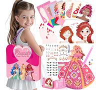 COCO&Friends Kit Manualidades Niños 6 8 años, Regalos DIY Creativos de juguetes con diamantes y pegatinas vestir, Manualidad Princesa Niñas Juguete Niños 5 6 7 8 años