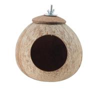 Coco - Jaula de de pájaros, casa de anidación de Concha Natural, hábitat, Refugio cómodo, diseño de cabaña Colgante para pájaros, 13,5-15 cm, para periquitos y Exteriores