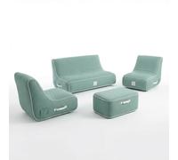 Coco Lounge - Pack de salón de jardín inflable de diseño completo - Puf - Transat - 2 asientos - Mobiliario para modificar balcón y terraza - Exterior