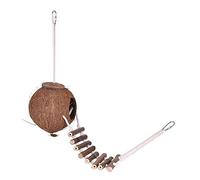 Coco natural para casa de pájaros, escalera, colgante, nido de pájaros, cueva de cría, para interiores y exteriores, jardín, árbol, camas para pájaros, periquitos