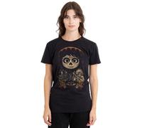 Coco Painted Poster with Miguel Skull, Hector and Ernesto Ladies T Shirt, Black Camiseta, Negro, M para Mujer
