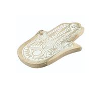 Coco Papaya - Bandeja decorativa o vacío-bolsillo, mano de Fátima de madera, 30 cm