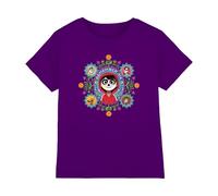Coco Remember Me with Miguel, Ernesto, Imelda, Dante, Hector Unisex Kids T Shirt Camiseta, Morado (, 3-4 años para Niños