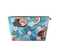 Coco Tropical En Azul, Bolsa de artículos de tocador Bolsa de Maquillaje Bolsa de cosméticos Bolsa de artículos de tocador de Viaje portátil