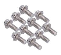 Cocoarm 10 Pernos de Cabeza Hexagonal con Brida de Acero Inoxidable 304 Pernos Hexagonales M5 X 10 Mm a 40 Mm Tornillos de Brida Hexagonal Exterior Pasivados para Ensamblaje de Maquinaria Uso en