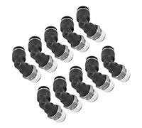 Cocoarm 10 Piezas Conectores Neumáticos Accesorios de Aire de PVC Forma de L Rosca Externa de Ángulo Recto para Compresor de Aire y Equipos de Automatización Liberación Rápida Fácil ID 1.0 a 1.2Mpa