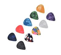 Cocoarm 10 Púas de Guitarra, Púas de Plástico para bajo con Caja de Metal, Patrón de Cielo Estrellado Cósmico Colorido, Portátil para Guitarra Acústica, Banjo, Ukelele, Principiantes, Hombres, (caja