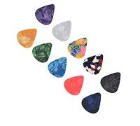 Cocoarm 10 Púas de Guitarra, Púas de Plástico para bajo con Caja de Metal, Patrón de Cielo Estrellado Cósmico Colorido, Portátil para Guitarra Acústica, Banjo, Ukelele, Principiantes, Hombres, (caja