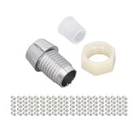 Cocoarm 100 Juegos de Soportes LED de 5 Mm Montaje en Panel LED de Plástico Cromado con Tuerca de Bloqueo Instalación Rápida Ajuste Firme Fácil Extracción para Paneles Indicadores Reparación de