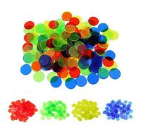 Cocoarm 100Pcs Fichas de Plástico para Juegos, 4 Contadores de Colores de 19mm de Diámetro sin Bordes Afilados, para Aprendizaje de Matemáticas, Juegos de Póker y Actividades Educativas (Blue)