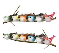 Cocoarm 12 Pájaros Cardinales de Navidad, Decoraciones de Espuma para el Escritorio del Jardín Doméstico que Colgan Adornos con Detalles Realistas para la Madre Esposa Novia