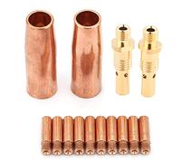 Cocoarm 14 PCS MIG Boquilla de Soldadura Kit de Punta del Difusor Consejo de Consejos de la Boquilla Consejos de Soldadura para Pistola de Antorcha TweCo con Material de Cobre