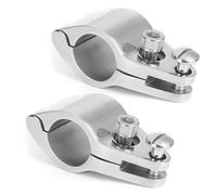 Cocoarm 2 Piezas de Abrazadera Deslizante de Mordaza de Acero Inoxidable para Herrajes de Barco, 22 Mm y 25 Mm, Acabado Pulido, Instalación Fácil, para Toldo Bimini, Barco, Yate, (22MM)