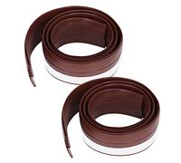 Cocoarm 2 Tiras de Sellado de Puerta TPE para Parte Inferior de Puerta, Burlete Autoadhesivo de 1,8 Pulgadas, Corte para Adaptarse a Puertas Correderas de Madera de Vidrio, Gabinetes, Cuartos de