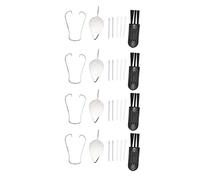 Cocoarm 20 Recambios de Repuesto, Puntas de Recambio de Bolígrafo para Tableta ABS con Clips, 20 de Repuesto, de, Adecuado para Tab S7 FE 12.4 T733 (Blanco Gris)