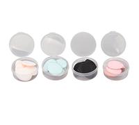 Cocoarm 20pcs Lindo Pequeño Forma Triangular 4 Colores de Hojas de Esponjas de Hojas para el Conjunto Contingente con 4 Cajas de Almacenamiento Esponja de